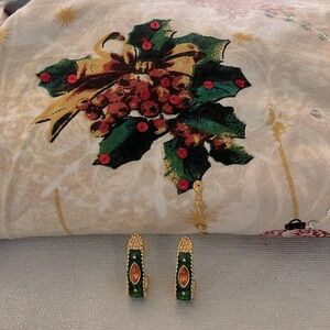 Embellished holiday tunic, Sz XXL, 100% cotton Comes w/ 2 pair of earrings